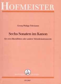 Telemann: 6 Sonaten im Kanon i gruppen Noter & böcker / Flöjt / Duetter - 2 flöjter / 2 flöjter+piano hos musikskolan.se (FH2087)