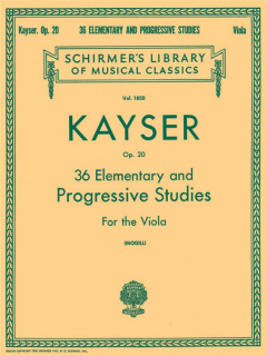 Kayser: 36 Elementary & Progressive Studies, Opus 20 för viola i gruppen Noter & böcker / Viola / Spelskolor hos musikskolan.se (HL50262250)