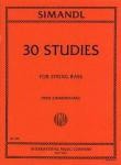 Simandl: 30 Studies for Development of Tone kontrabas i gruppen Noter & böcker / Kontrabas / Spelskolor hos musikskolan.se (IMC1296)