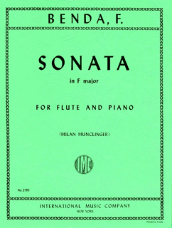 Benda: Sonata f-dur för flöjt och piano i gruppen Noter & böcker / Flöjt / Flöjt med pianoackompanjemang hos musikskolan.se (IMC2765)