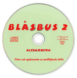 CD till Blåsbus 2 Saxofon i gruppen Noter & böcker / Saxofon / Spelskolor, etyder och övningar hos musikskolan.se (JUM121)