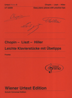 Chopin - Liszt - Hiller: Leichte Klavierstücke mit Übetips 5 i gruppen Noter & böcker / Piano/Keyboard / Klassiska noter hos musikskolan.se (UT52009)