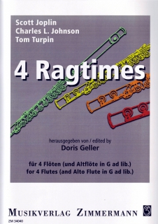 4 Ragtimes i gruppen Noter & böcker / Flöjt / Flerstämmigt/Ensemble hos musikskolan.se (ZM34040)