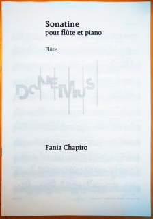 Fania Chapiro: Sonatine för flöjt och piano, flöjtstämma i gruppen Noter & böcker / Flöjt / Flöjt med pianoackompanjemang hos musikskolan.se (01416Fl)