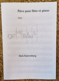 Kattenburg: Pièce för flöjt och piano 1939, flöjtstämma i gruppen Noter & böcker / Flöjt / Flöjt med pianoackompanjemang hos musikskolan.se (11725Fl)