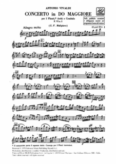 Vivaldi: Concerto C /2 Fl i gruppen Noter & böcker / Flöjt / Duetter - 2 flöjter / 2 flöjter+piano hos musikskolan.se (134429)