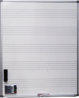 Whiteboard med notlinjer väggfast 100 x 122 cm i gruppen Inspiration & undervisning / Whiteboard hos musikskolan.se (712110NOT)