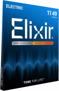 Elgitarrsträngar Elixir Medium 11-49 Nickel Plated i gruppen Instrument & tillbehör / Strängar / Gitarrsträngar hos musikskolan.se (733132121021)