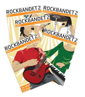 Rockbandet 2 - bokpaket Bas, gitarr, keyboard, sång, trummor i gruppen Inspiration & undervisning / Ensemblespel hos musikskolan.se (9789188251398)