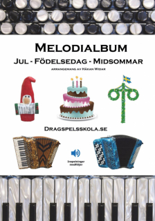 Melodialbum Jul-Födelsedag-Midsommar i gruppen Noter & böcker / Dragspel / Spelskolor hos musikskolan.se (9789197770781)