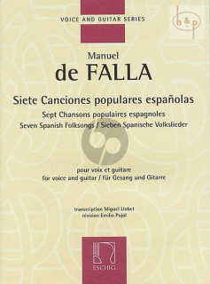de Falla: 7 Canciones populares espanolas i gruppen Noter & böcker / Sång och kör / Klassisk sång hos musikskolan.se (9790045044954)