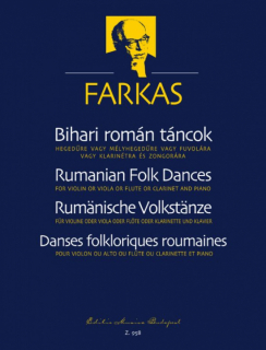 Farkas: Rumänska folkdanser för violin/viola/flöjt/klarinett och piano i gruppen Noter & böcker / Flöjt / Flöjt med pianoackompanjemang hos musikskolan.se (9790080009581)