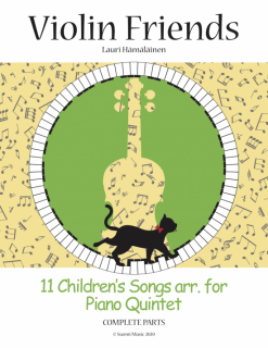 Violin Friends: 11 Children's Songs for Piano Quintet i gruppen Noter & böcker / Viola / Flerstämmigt/ensemble hos musikskolan.se (9798622395116)