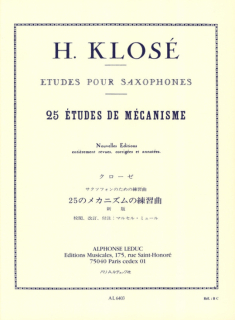 Klosé: 25 Etudes de Mecanisme i gruppen Noter & böcker / Klarinett / Spelskolor, etyder och övningar hos musikskolan.se (AL06403)