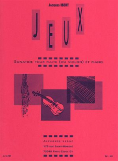 Ibert: Jeux - Sonatine /Fl+pi i gruppen Noter & böcker / Flöjt / Flöjt med pianoackompanjemang hos musikskolan.se (AL16789)