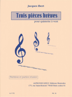 Ibert: Trois Pieces breves Blåskvintett i gruppen Noter & böcker / Flöjt / Övrig kammarmusik med flöjt hos musikskolan.se (AL17772)