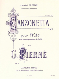 Pierné: Canzonetta op.19 Flöjt + piano i gruppen Noter & böcker / Flöjt / Flöjt med pianoackompanjemang hos musikskolan.se (AL18878)