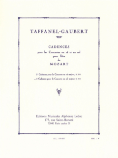 Taffanel-Gaubert/ Mozart: 3 Cadences Concerto G i gruppen Noter & böcker / Flöjt / Soloflöjt hos musikskolan.se (AL19492)