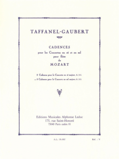 Taffanel-Gaubert/ Mozart: 3 Cadences Concerto G i gruppen Noter & böcker / Flöjt / Soloflöjt hos musikskolan.se (AL19492)