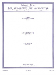 JS Bach: Sonata no.6 - Sax + Pi i gruppen Noter & böcker / Saxofon / Klassiska noter hos musikskolan.se (AL20832)