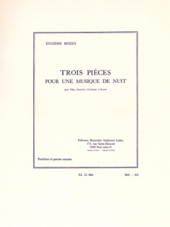 Bozza: Trois Pièces Pour Une Musique De Nuit i gruppen Noter & böcker / Flöjt / Övrig kammarmusik med flöjt hos musikskolan.se (AL21306)