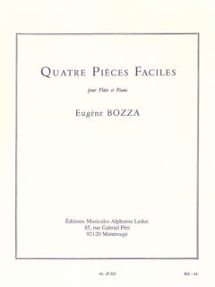 Bozza: Quatre Pièces Faciles /Fl+pi i gruppen Noter & böcker / Flöjt / Flöjt med pianoackompanjemang hos musikskolan.se (AL25323)