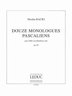 Bacri: 12 monologues /Fl solo i gruppen Noter & böcker / Flöjt / Soloflöjt hos musikskolan.se (AL29838)