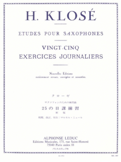 Klosé: 25 Exercises Journaliers - Sax i gruppen Noter & böcker / Saxofon / Spelskolor, etyder och övningar hos musikskolan.se (AL6402)