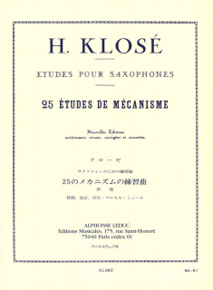 Klose: 25 etudes mecanisme för saxofon i gruppen Noter & böcker / Saxofon / Spelskolor, etyder och övningar hos musikskolan.se (AL6403)