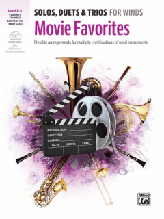 Solos, Duets & Trios for Winds: Movie Favorites för klarinett/trumpet/tenorsax/baryton i gruppen Noter & böcker / Klarinett / Playalong för klarinett hos musikskolan.se (ALF0047828)