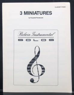 Penderecki: 3 Miniatures -Kl+Pi i gruppen Noter & böcker / Klarinett / Klassiska noter hos musikskolan.se (ALF00BWI00492)
