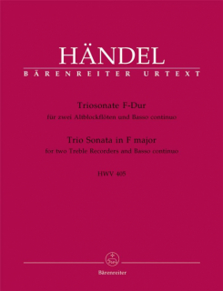 Händel: Triosonate für zwei Altblockflöten und Basso Continuo i gruppen Noter & böcker / Blockflöjt / Notsamlingar hos musikskolan.se (BA4261)