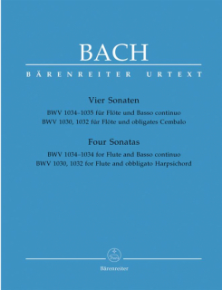 Bach: Vier Sonaten e E h A  i gruppen Noter & böcker / Flöjt / Flöjt med pianoackompanjemang hos musikskolan.se (BA5198)