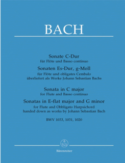 Bach: Sonate C-Dur, Sonaten Es-Dur, g-moll i gruppen Noter & böcker / Flöjt / Flöjt med pianoackompanjemang hos musikskolan.se (BA5220)
