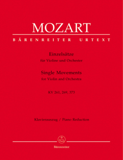 Mozart: Einzelsätze für Violine und Orchester KV 261, 269, (261a), 373 i gruppen Noter & böcker / Violin / Klassiska noter hos musikskolan.se (BA5379-90)