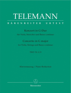 Telemann: Konzert in G-dur för viola och piano i gruppen Noter & böcker / Viola / Klassiska noter hos musikskolan.se (BA5878-90)