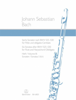 Bach: Sechs Sonaten 3 /Fl+cemb i gruppen Noter & böcker / Flöjt / Flöjt med pianoackompanjemang hos musikskolan.se (BA6803)