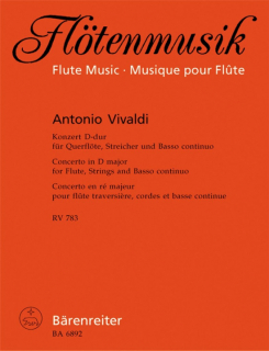 Vivaldi: Konsert D-dur Flöjt + piano i gruppen Noter & böcker / Flöjt / Flöjt med pianoackompanjemang hos musikskolan.se (BA6892)