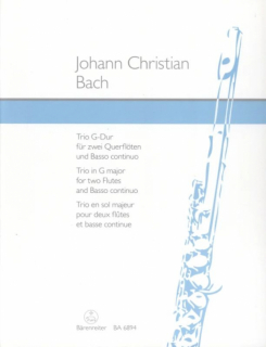 Bach Johann Christian: Trio G-dur för två flöjter och bc i gruppen Noter & böcker / Flöjt / Duetter - 2 flöjter / 2 flöjter+piano hos musikskolan.se (BA6894)