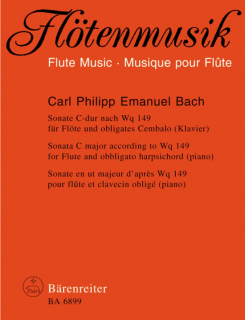 Bach CPE: Sonate C-dur /Fl+pi i gruppen Noter & böcker / Flöjt / Flöjt med pianoackompanjemang hos musikskolan.se (BA6899)