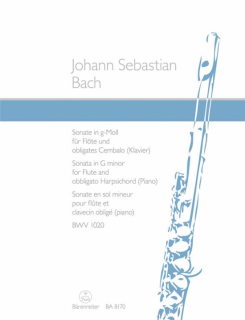 Bach: Sonate g-moll BWV 1020 i gruppen Noter & böcker / Flöjt / Flöjt med pianoackompanjemang hos musikskolan.se (BA8170)