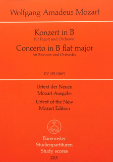 Mozart: Bassoon Concerto K191 Study Score i gruppen Noter & böcker / Fagott / Klassiska noter hos musikskolan.se (BATP253)