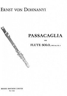 Dohnanyi: Passacaglia opus 48 för flöjt i gruppen Noter & böcker / Flöjt / Soloflöjt hos musikskolan.se (BB3058)
