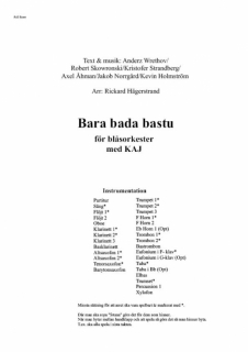 Kaj: Bara bada bastu för blåsorkester (Arr R Hägerstrand) i gruppen Noter & böcker / Blåsorkester / Blåsorkester, Concert band etc hos musikskolan.se (BBB-komplett)