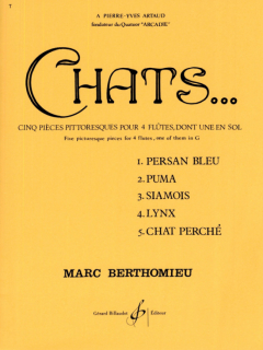 Berthomieu: Chats /4 fl i gruppen Noter & böcker / Flöjt / Kvartetter: 4 flöjter hos musikskolan.se (BIL1194)
