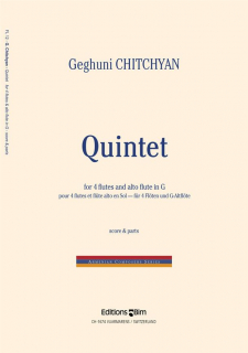 Chitchyan: Quintet (4 Flutes and Alto Flute In G) i gruppen Noter & böcker / Flöjt / Flute Choir / flöjtensemble hos musikskolan.se (BIMFL12)