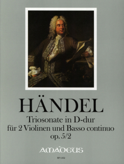 Händel: Triosonate In D-dur Op. 5/2 (2 Violinen und BC) i gruppen Noter & böcker / Violin / Klassiska noter hos musikskolan.se (BP1352)