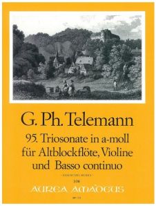 Telemann: Triosonate a-Moll för blockflöjt, violin och basso continuo i gruppen Noter & böcker / Flöjt / Flöjt med stråkinstrument hos musikskolan.se (BP723)