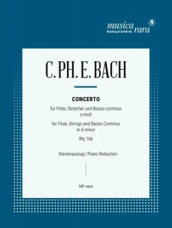 Bach CPE: Konsert a-moll Wq 166 flöjt och piano i gruppen Noter & böcker / Flöjt / Flöjt med pianoackompanjemang hos musikskolan.se (BRKMR2195A)