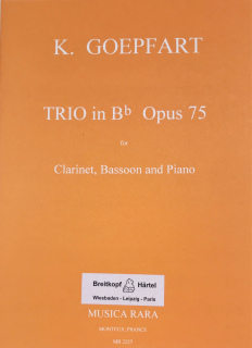 Goepfart: Trio in Bb op. 75 Kl+fagott+pi i gruppen Noter & böcker / Piano/Keyboard / Flerstämmigt/Ensemble hos musikskolan.se (BRKMR2227)